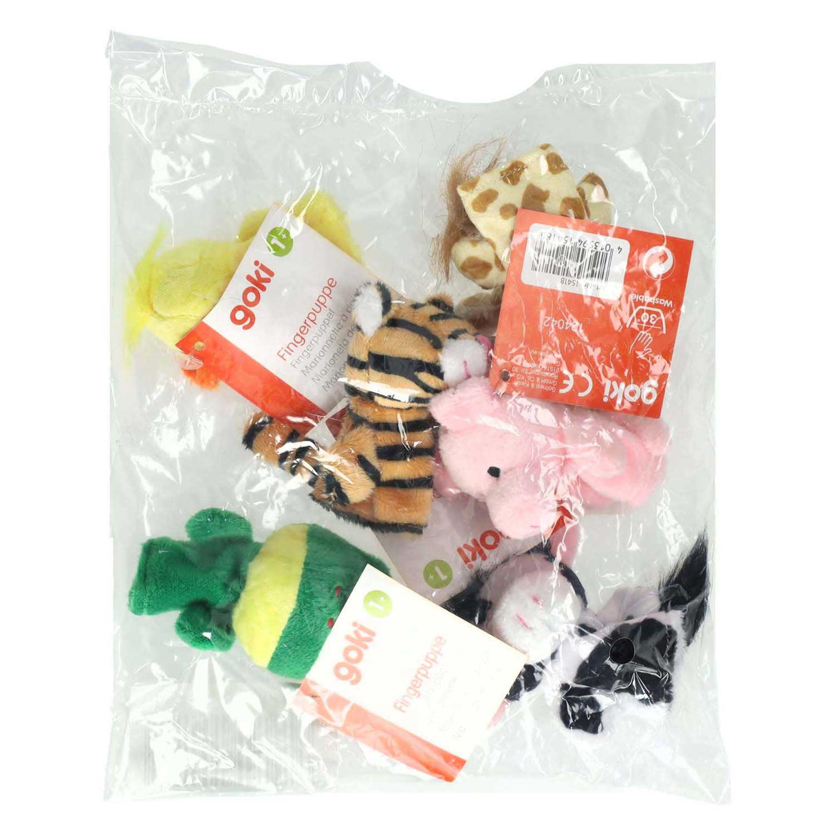 Goki Plüsch-Fingerpuppe Tier, 6-tlg.