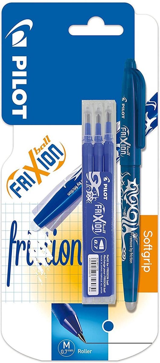 Pilotroller Frixionball blau + 3 Nachfüllungen 0,7