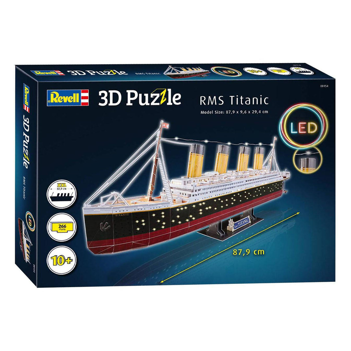 Revell 3D-Puzzle-Bausatz - RMS Titanic LED Edition 266tlg.