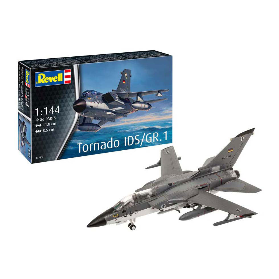 Revell Modellbausatz Flugzeug – 03783 Panavia Tornado IDs Gr.1 – Kampfjet aus Kunststoff – 1:144 – Modellbau