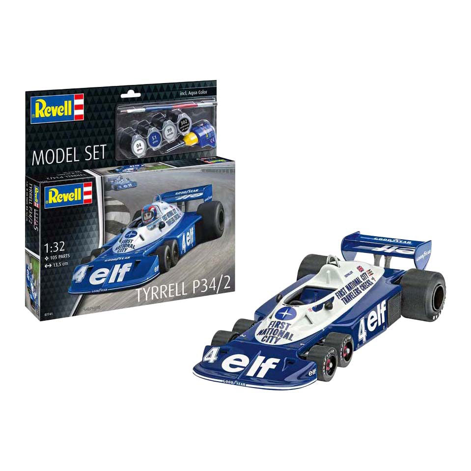 Revell Modellbausatz - Tyrrel P34 2 1:32 - 105-tlg. - inkl. Grundfarben