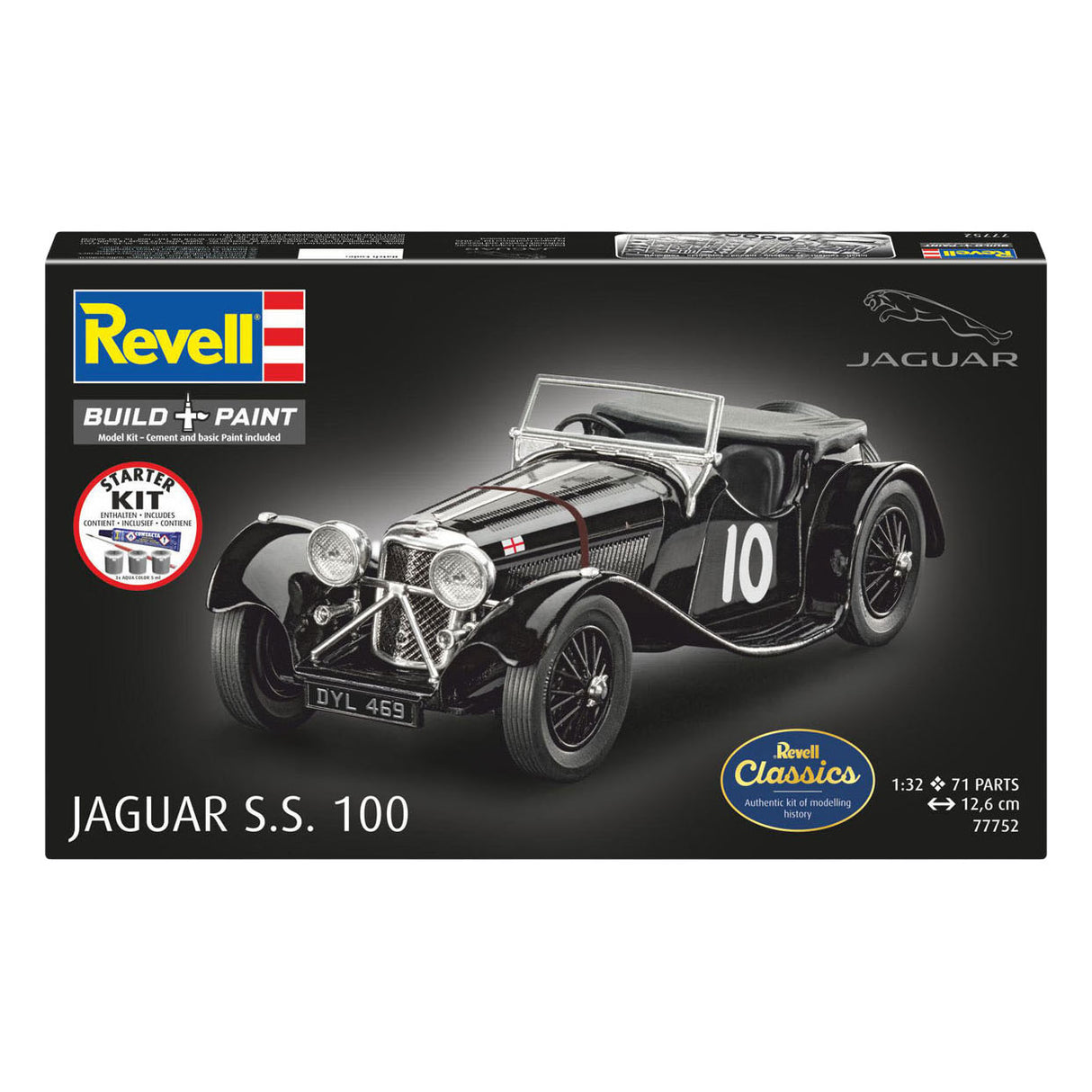 Revell Modellbausatz Starterkit Jaguar SS 100 1:32 - 75-tlg.