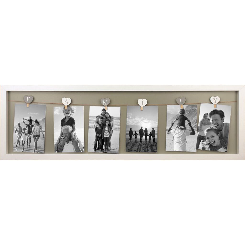 Verschiedene Fotorahmenfamilie MDF 78x24 weiß
