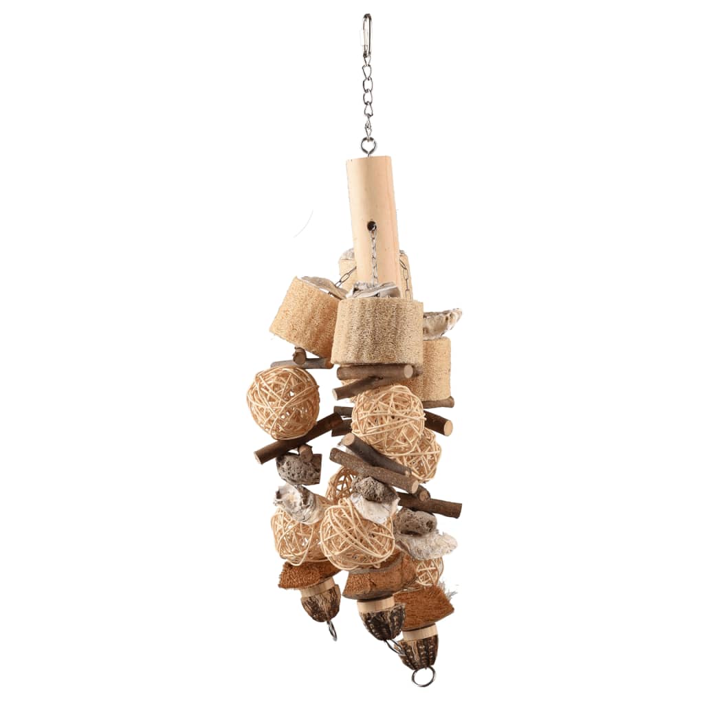Flamingo -Vogelspielzeug Solly 65 cm Rattan und Schwamm