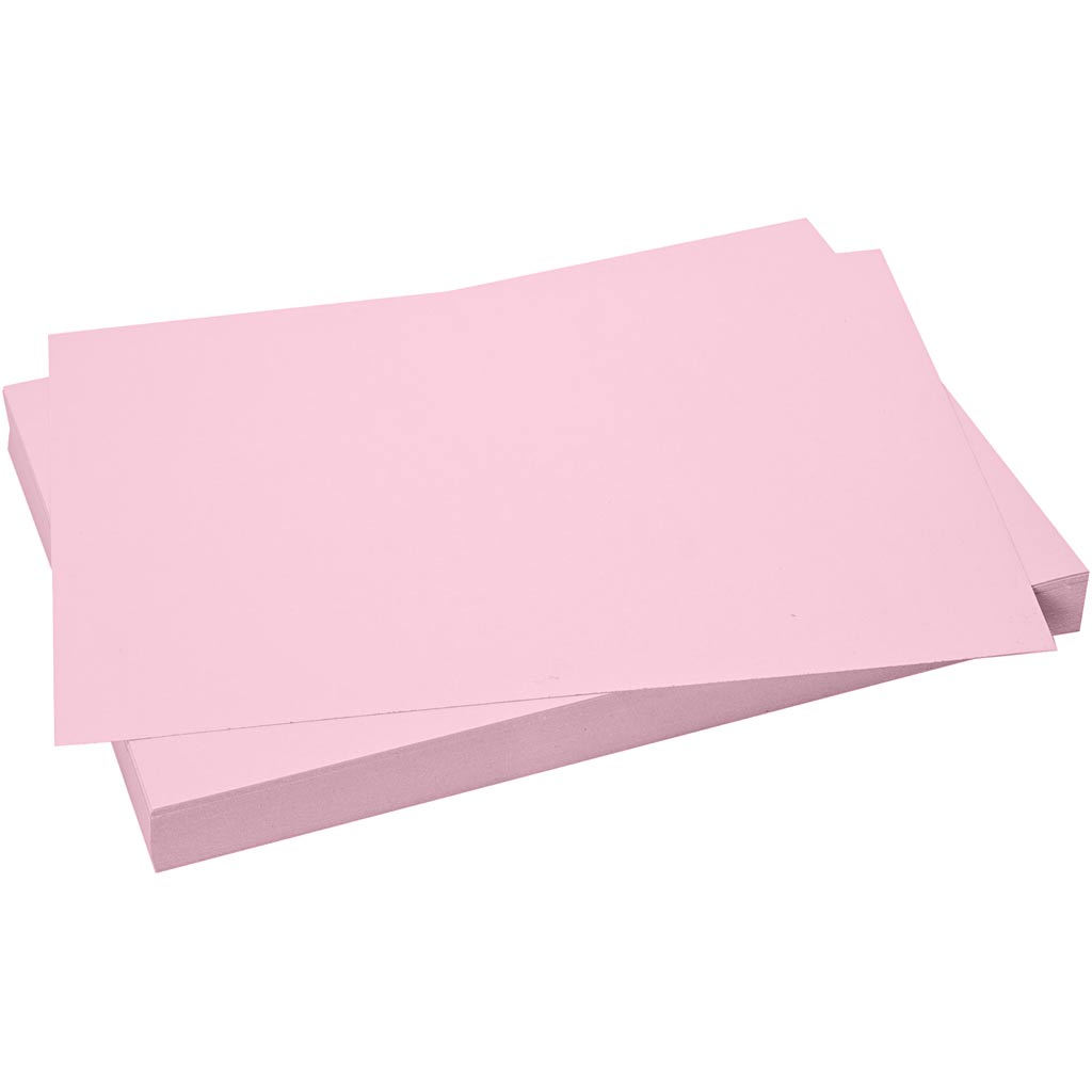 Creativ Company Karton, Blatt 50x70 cm, Größe 50x70 cm, 270 gr, hellrosa, 100 Blatt 1 Karton
