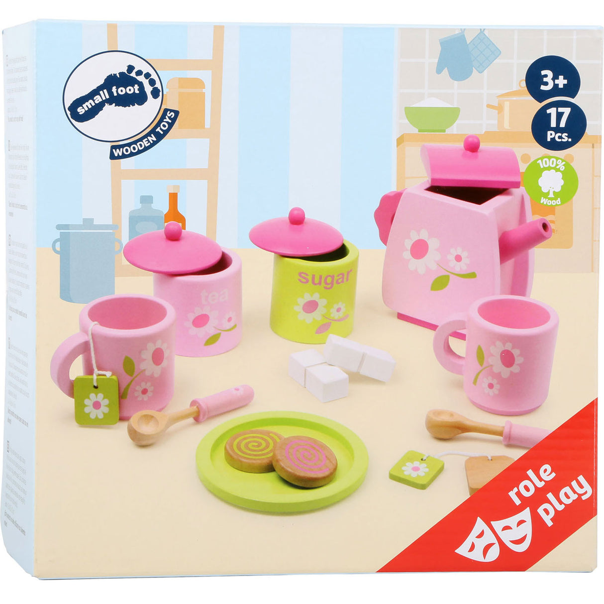 Small Foot - Teeservice aus Holz, 17-teilig.