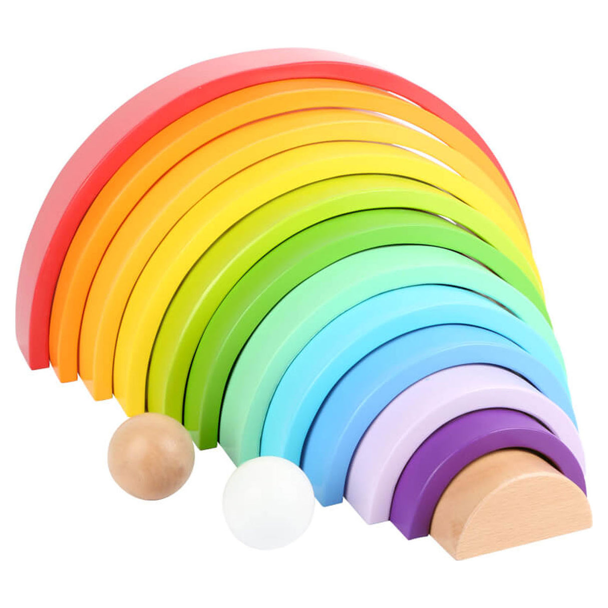 Kleine Fußhölzerbausteine Regenbogen xl, 14dlg.