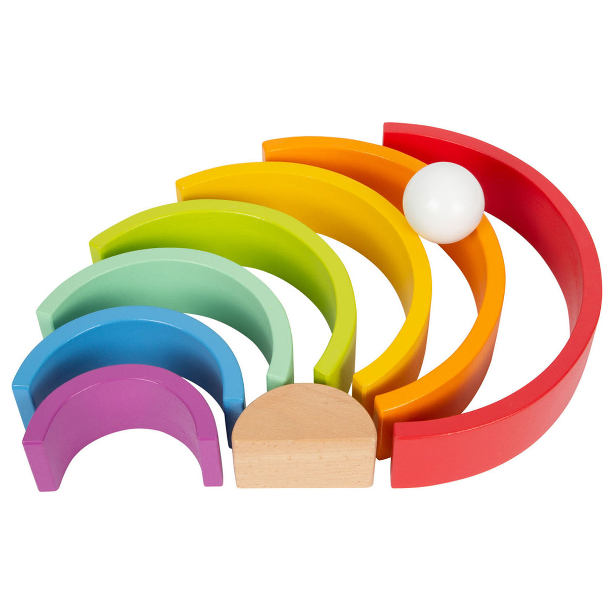 Kleiner Fuß - Holzbausteine Regenbogen, 9dlg.