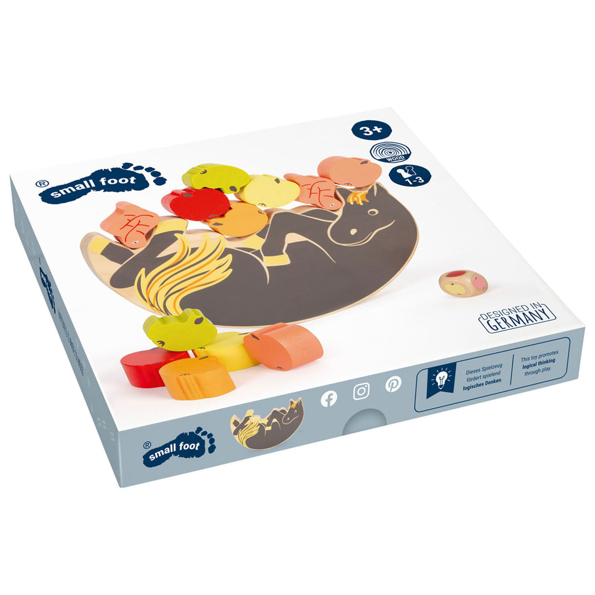 Kleiner Fuß - Holzbalance Game Horse, 7dlg.