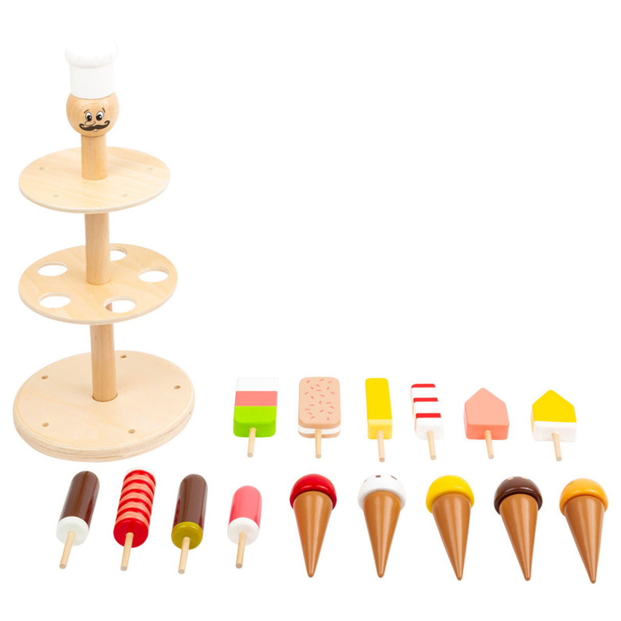 Kleiner Fuß - Holzluigi -Eisstand, 16dlg.