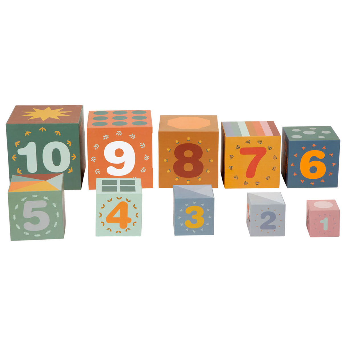 Small Foot - Stapelblöcke Safari-Karton, 10 Stk.