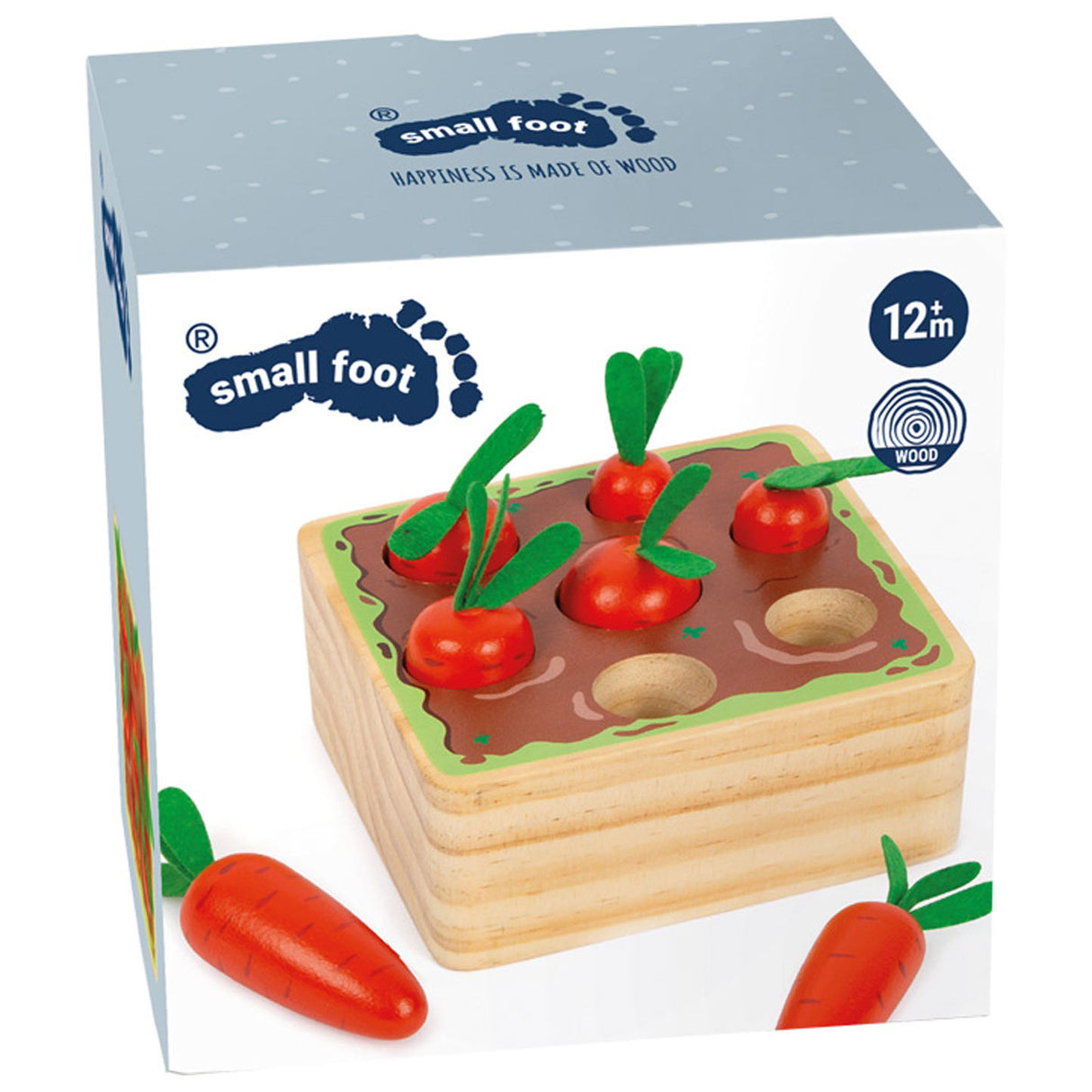 Small Foot - Eintopf in Karottenform aus Holz, 8-tlg.