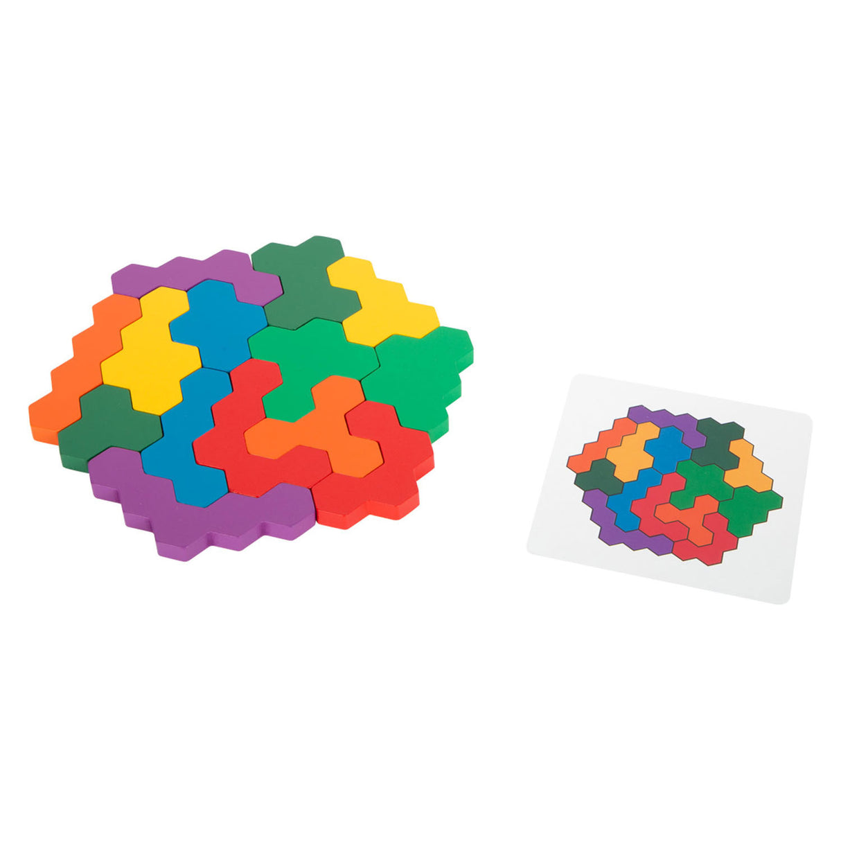 Kleiner Fuß - Holzformpuzzle Sechseck