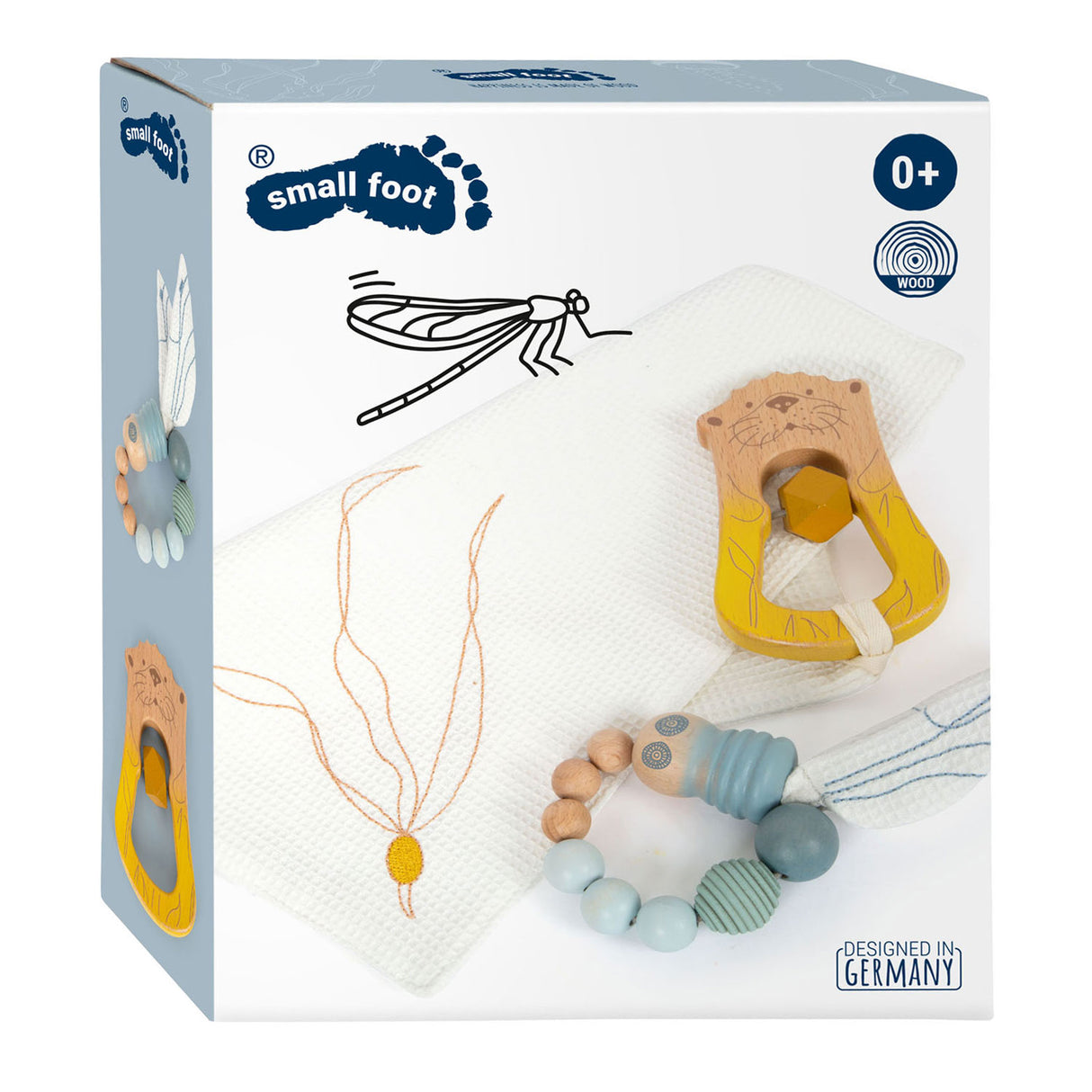 Kleine Fußkuschel -Stoffküste mit Rasseln und Greifen, 3dlg.