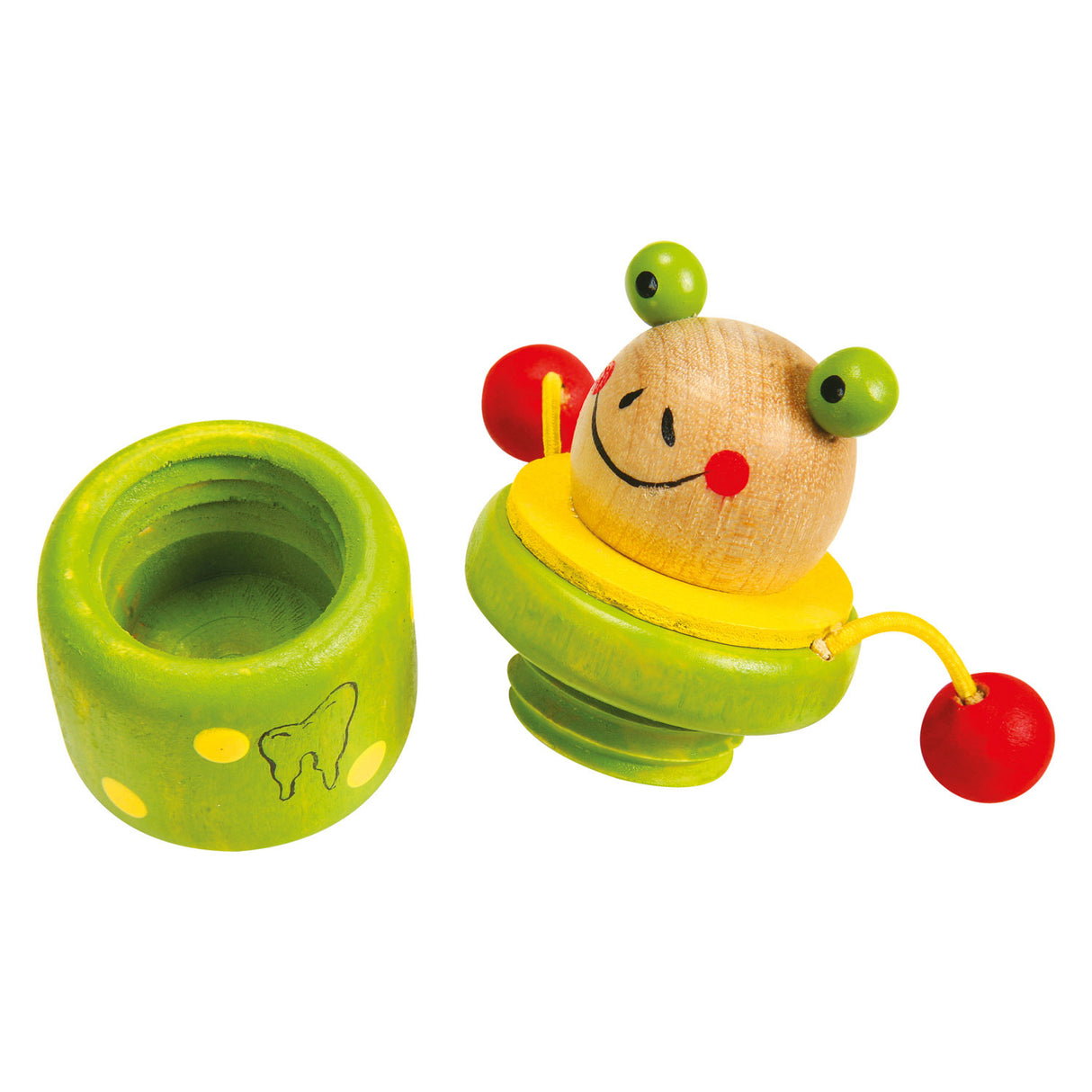 Small Foot - Babyzähne-Topftier aus Holz, 4-tlg.