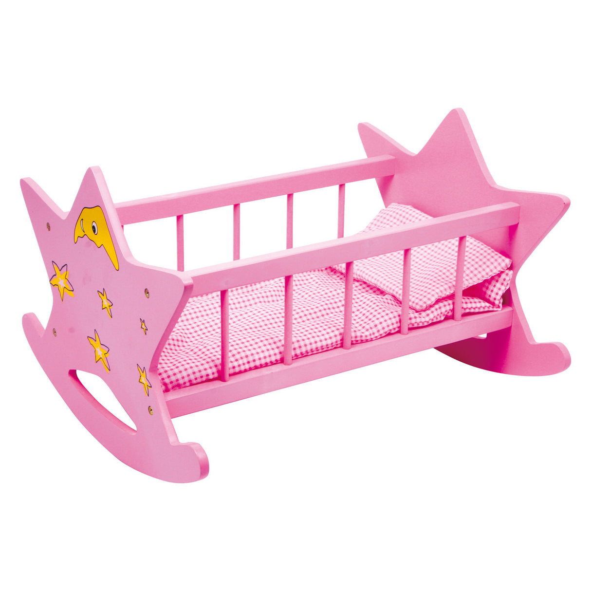 Small Foot - Puppenbett aus Holz Stern rosa