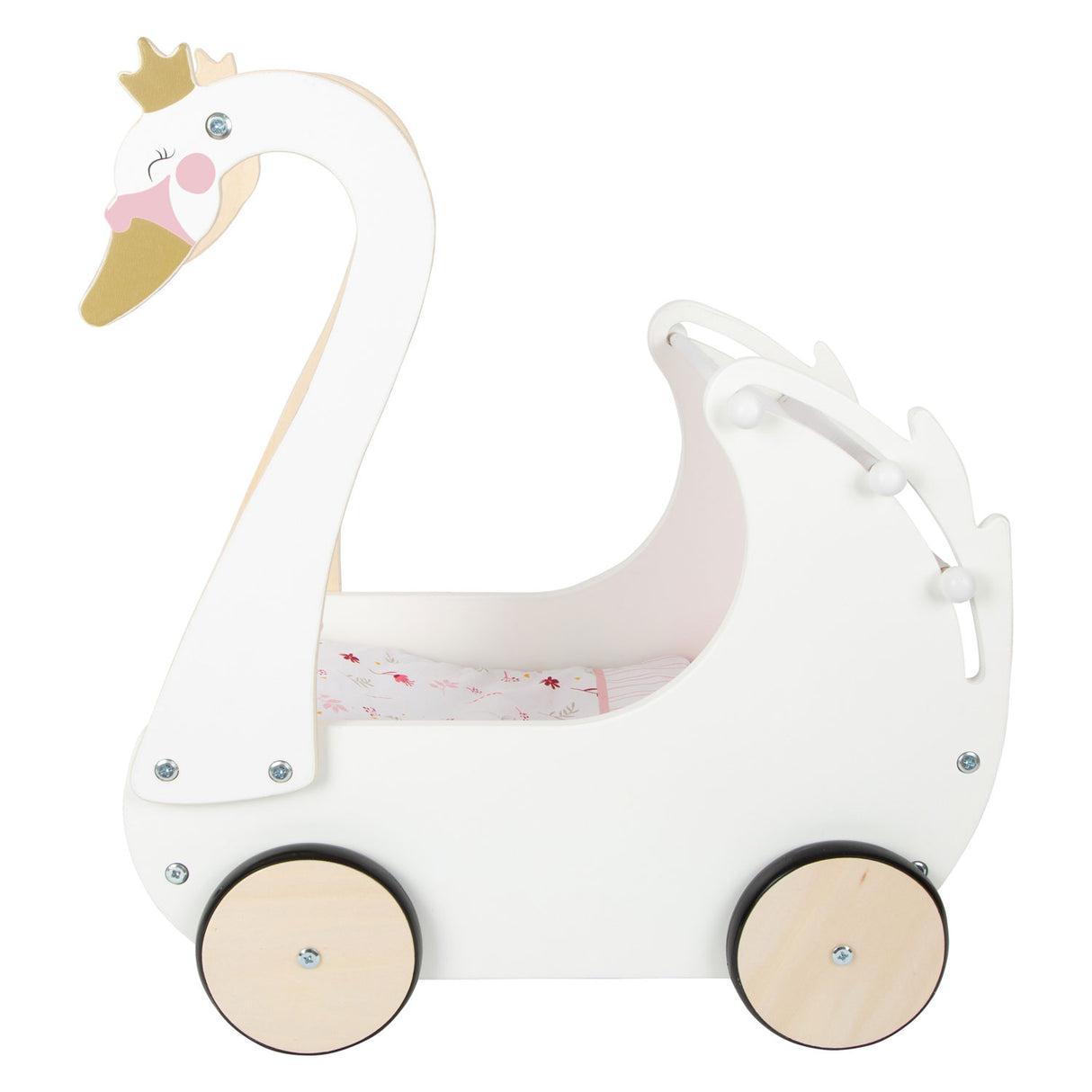 Small Foot - Schwanen-Puppenwagen aus Holz
