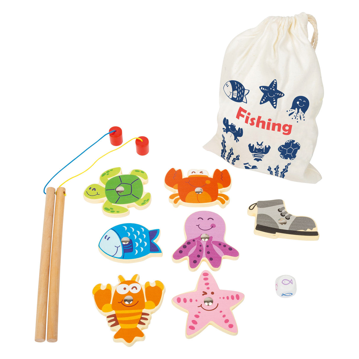 Small Foot - Angelruten-Reisespiel aus Holz