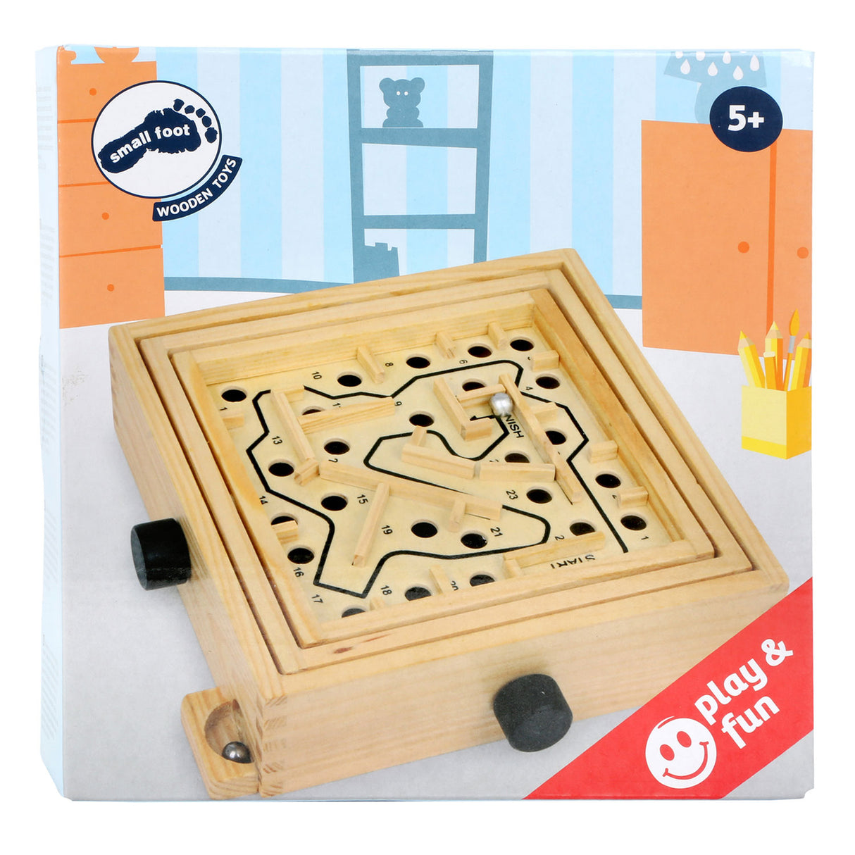 Small Foot - Labyrinth-Murmelspiel aus Holz