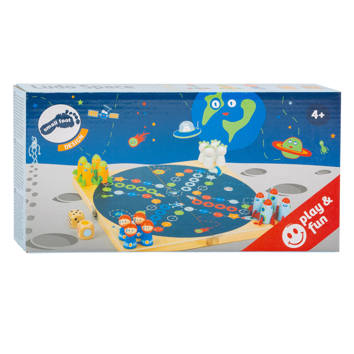 Small Foot – Weltraum-Ludo-Spiel aus Holz