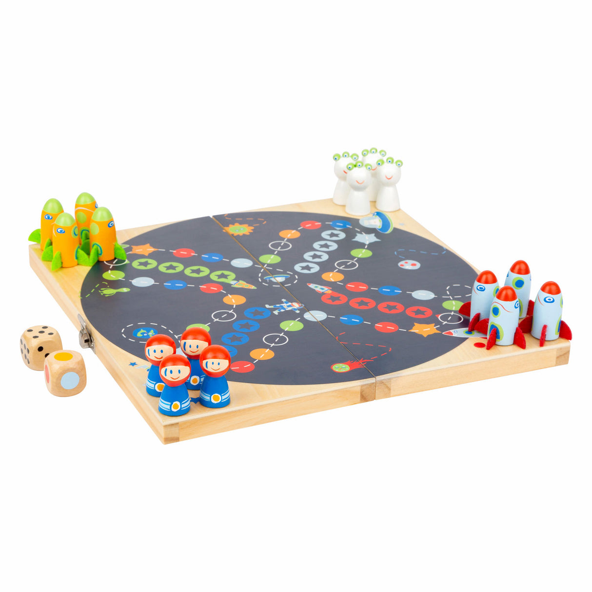 Small Foot – Weltraum-Ludo-Spiel aus Holz
