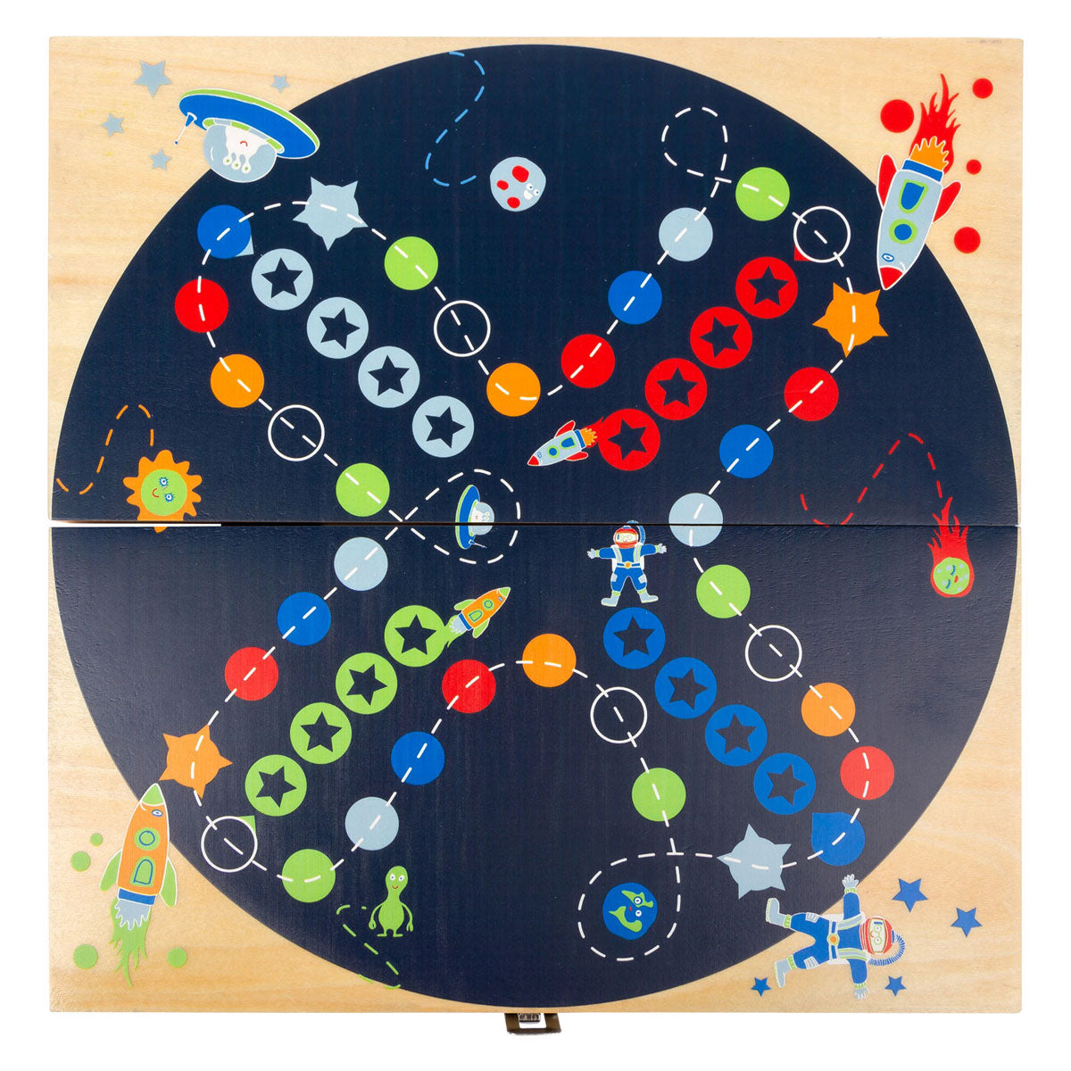 Small Foot – Weltraum-Ludo-Spiel aus Holz