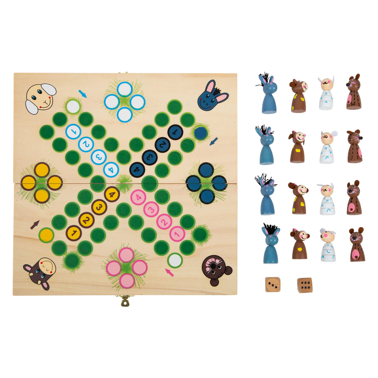 Small Foot - Ludo-Spiel auf dem Bauernhof aus Holz