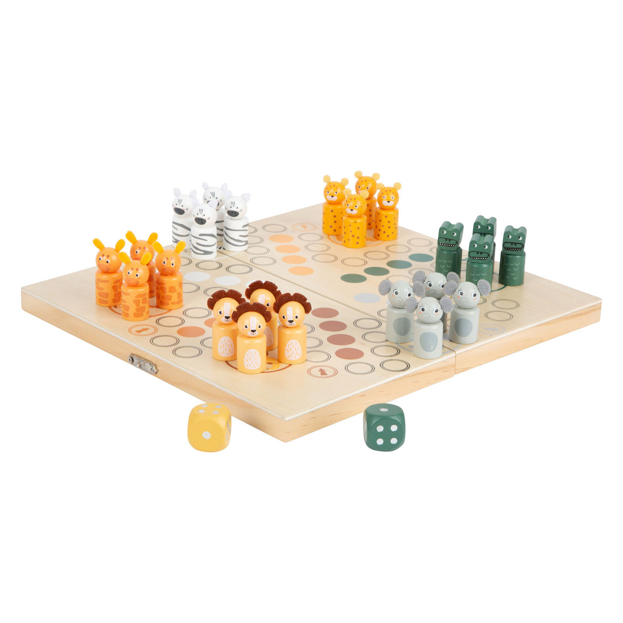 Kleiner Fuß Holz Ludo Game 6 Spieler