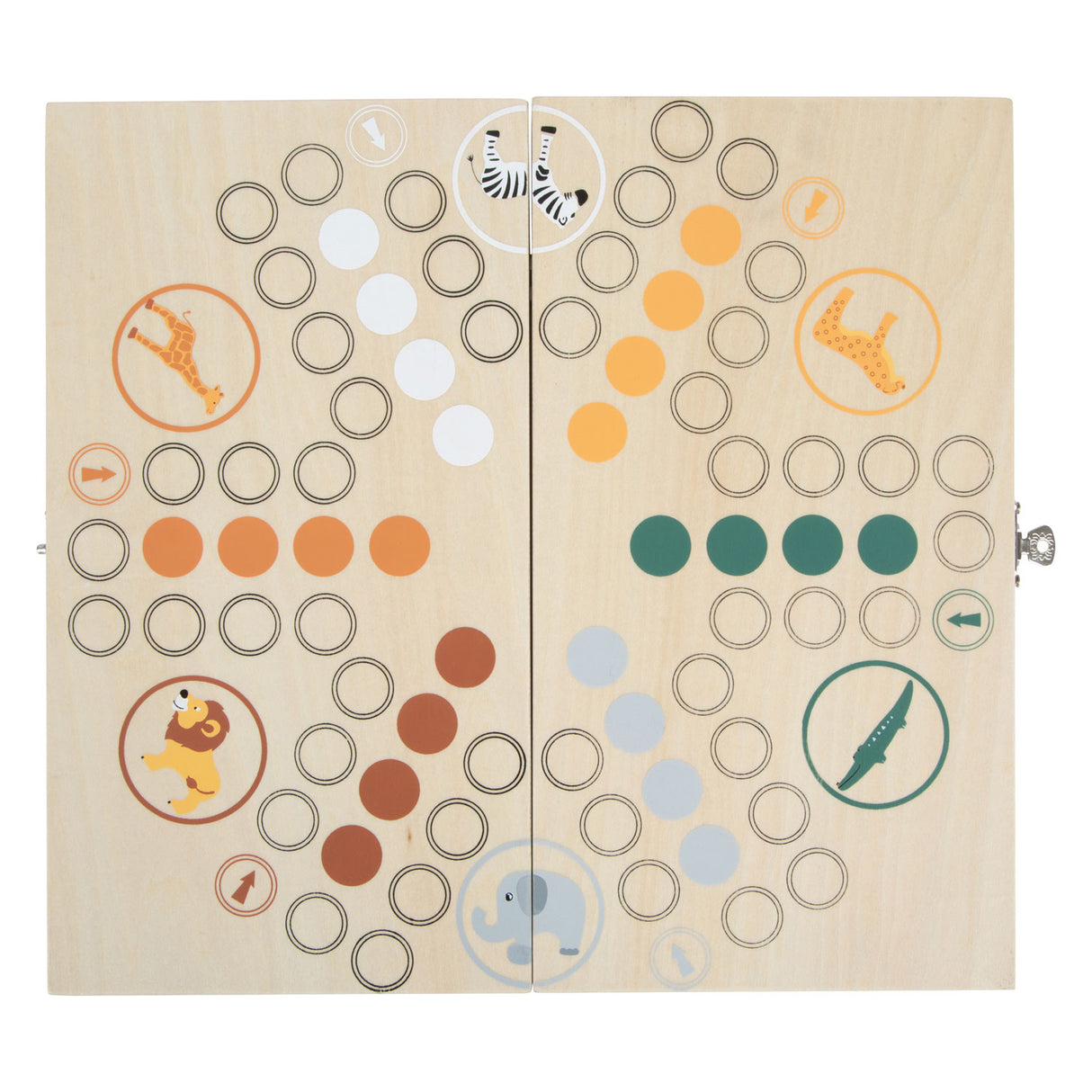 Kleiner Fuß Holz Ludo Game 6 Spieler