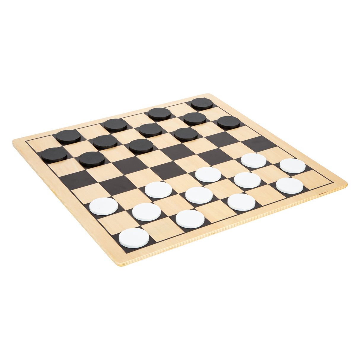 Kleiner Fuß - Schach und Dame aus Holz XL