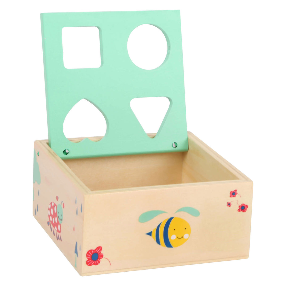 Small Foot - Formensortierer aus Holz mit Naturklötzen, 5 Stück.