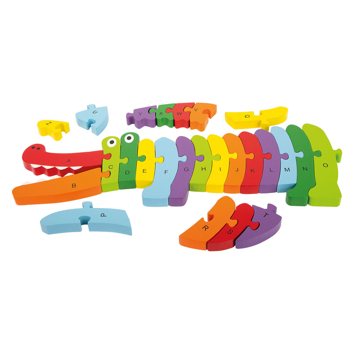 Small Foot - ABC-Krokodil-Puzzle aus Holz, 26 Teile.