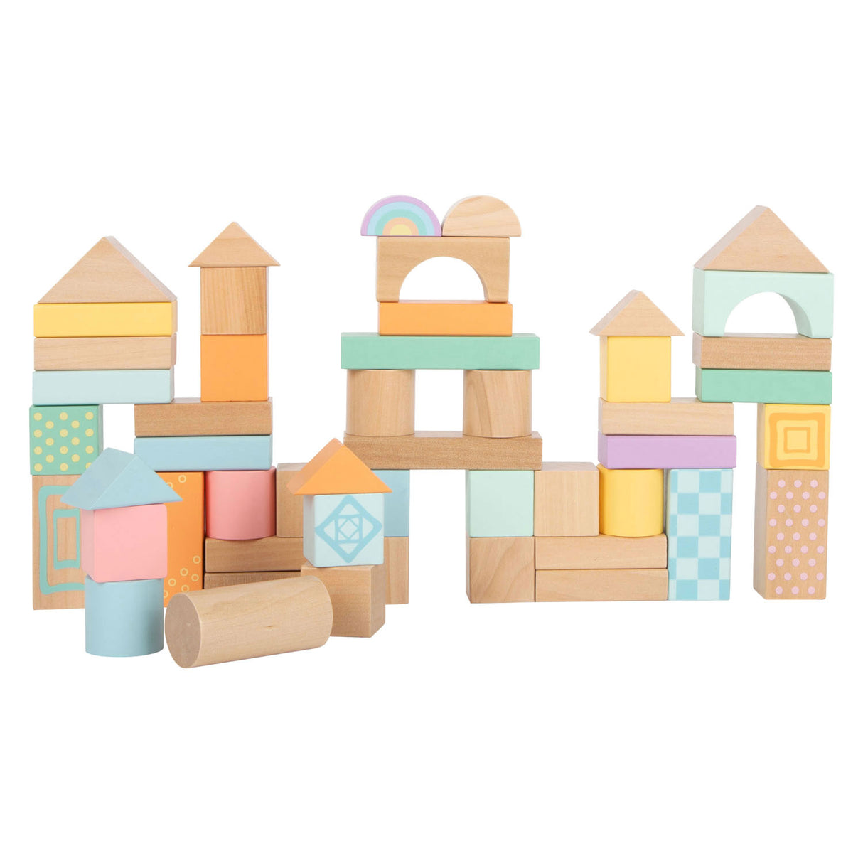 Small Foot - Holzbausteine Pastell, 50 Stk.