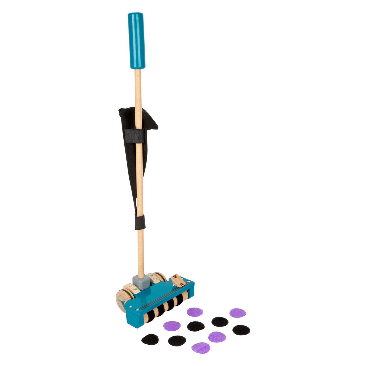 Small Foot - Holzstaubsauger mit farbigen Klettpunkten, 12-tlg.