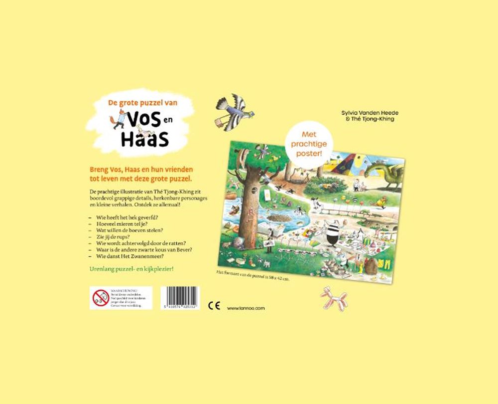 Lannoo der große Fuchs und Hase Puzzle (100 Teile)