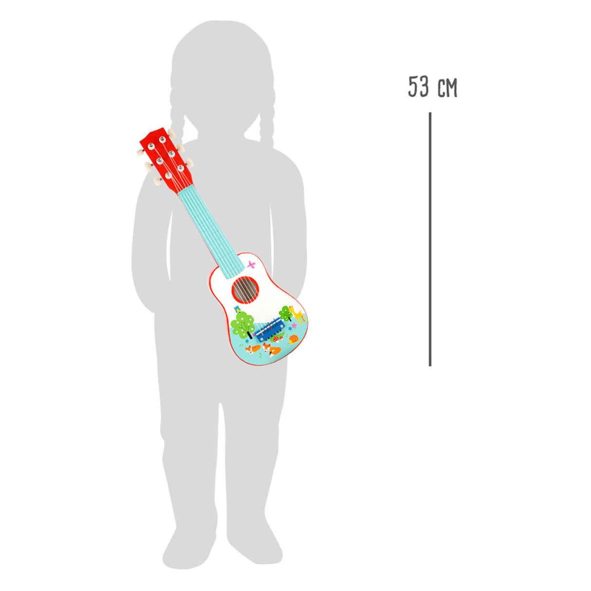 Kleiner Fuß - Holzgitarre kleiner Fuchs, 53cm