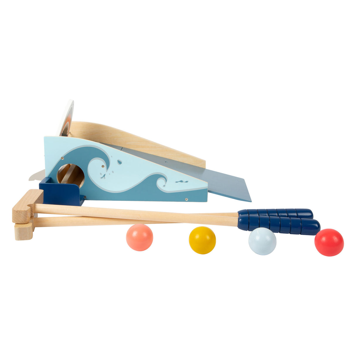Small Foot - Minigolf Hai-Attacke aus Holz, 7-teilig.