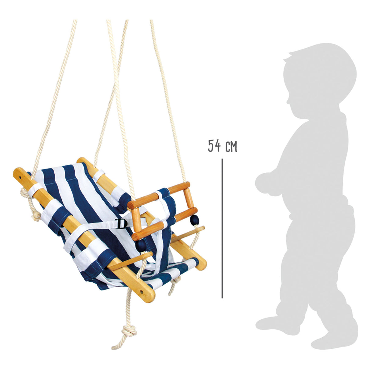 Kleiner Fuß - Holzkindschwung Marine Blue, 120 cm