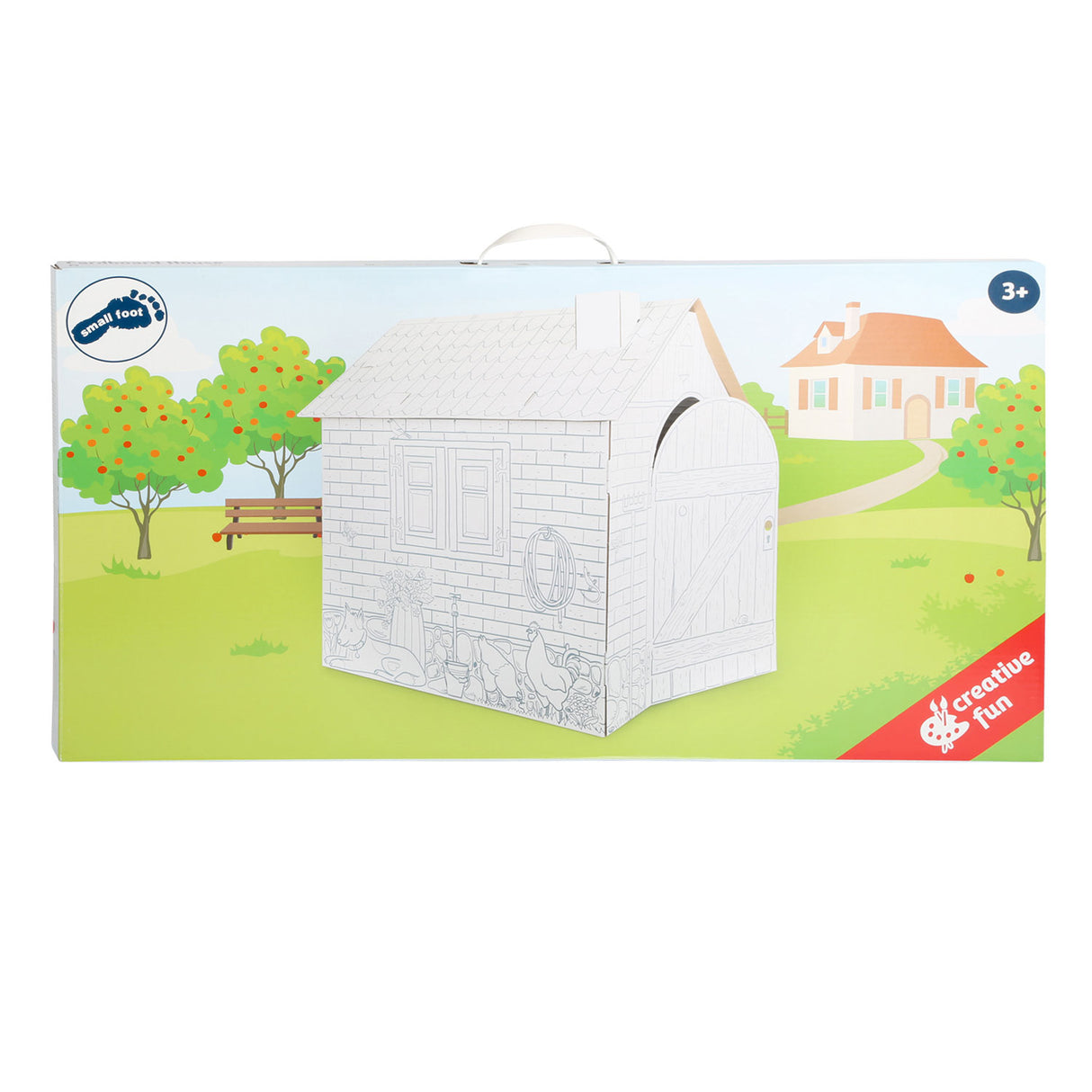 Kleiner Fuß - Papp Speelhuis Farm, 87x71x88cm
