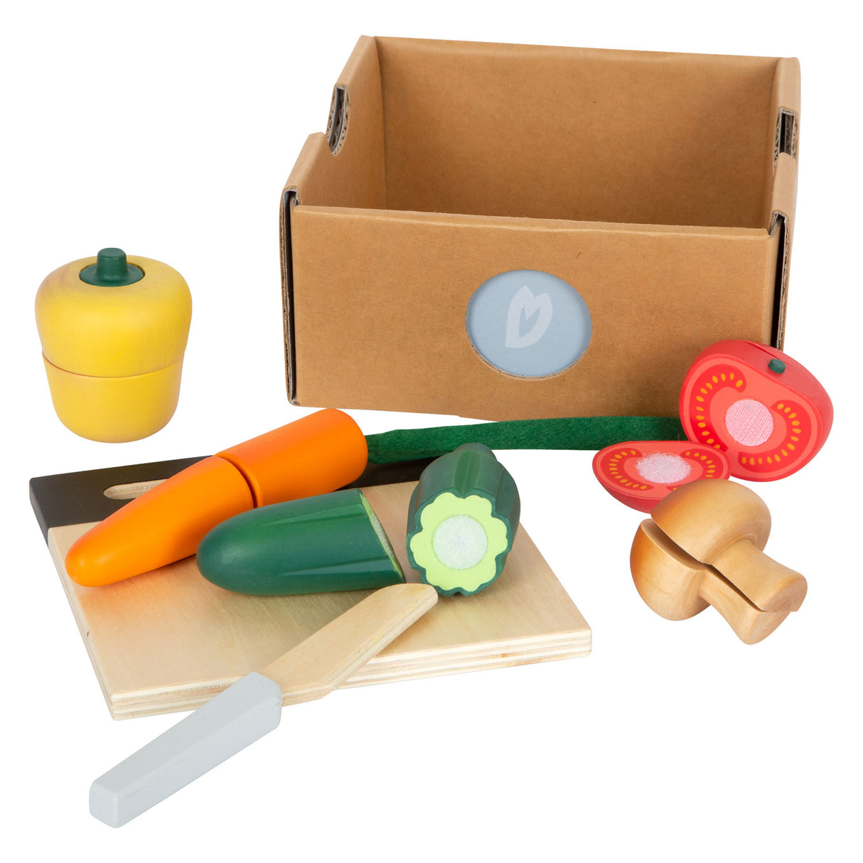 Small Foot - Schneide- und Spielgemüse-Set aus Holz, 13-teilig.