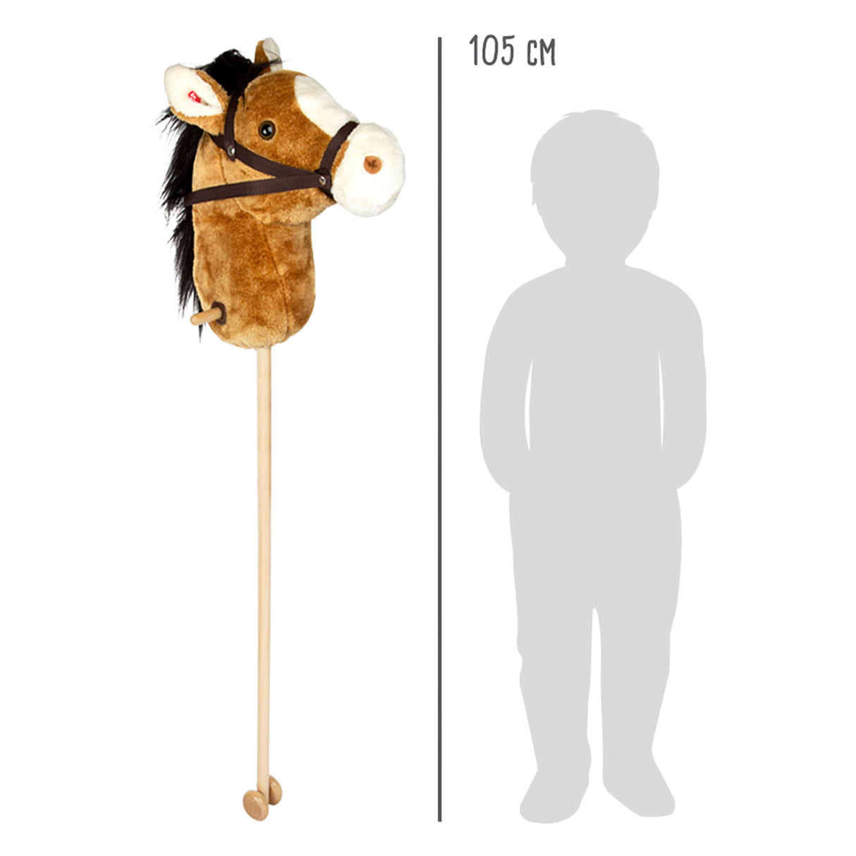 Small Foot - Steckenpferd Nico aus Holz, 88cm