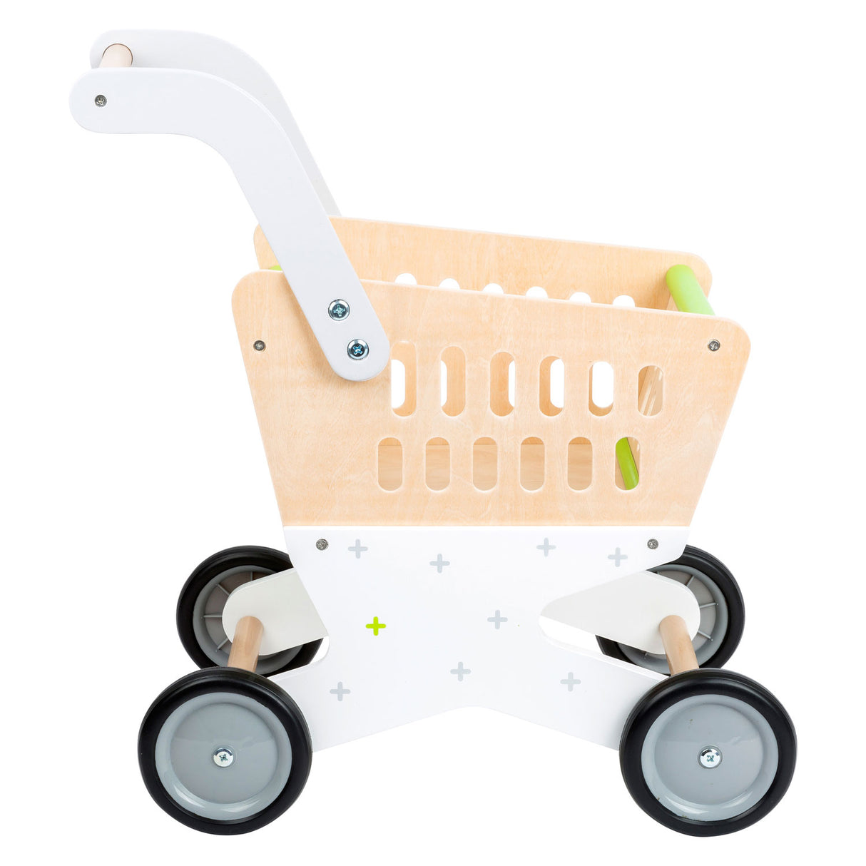 Kleiner Fuß - Holzeinkaufswagen Supermarkt