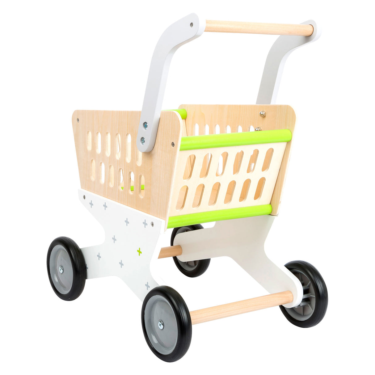 Kleiner Fuß - Holzeinkaufswagen Supermarkt