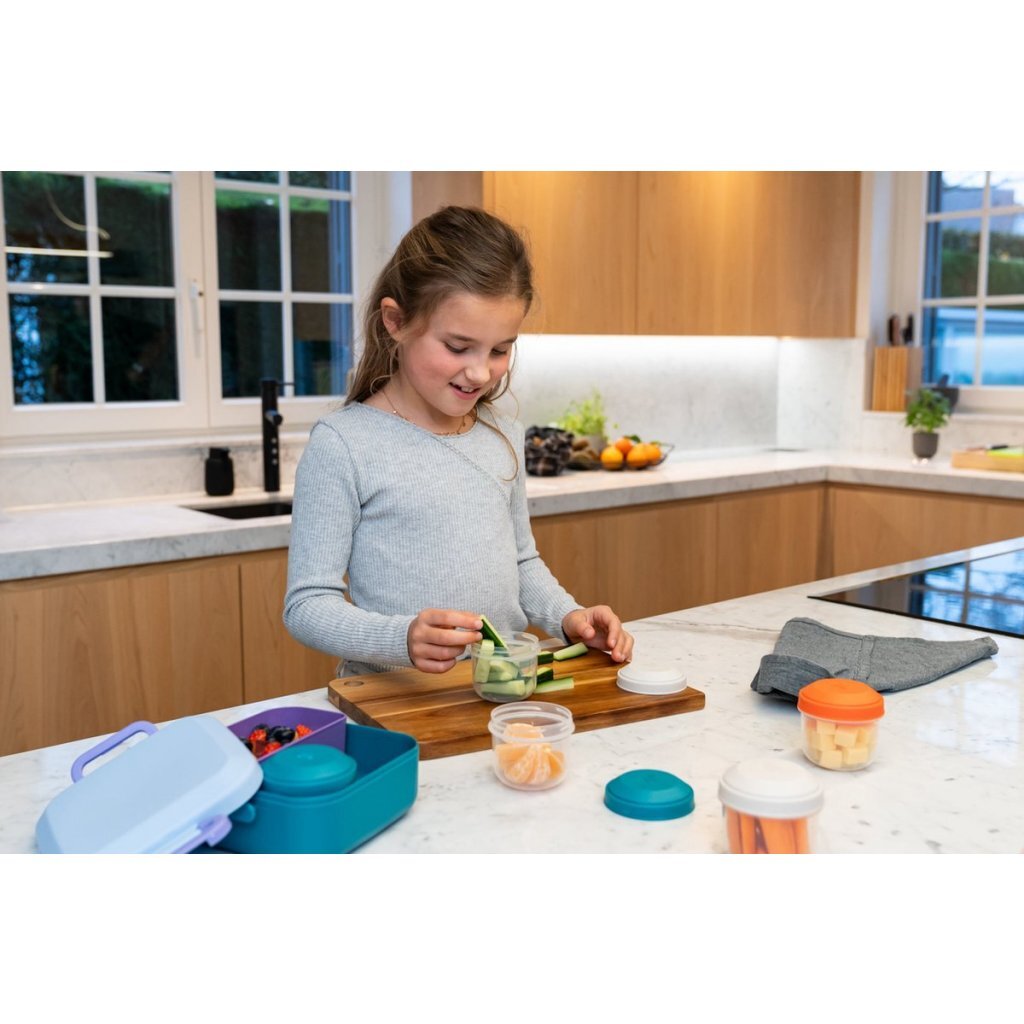 Amuse Lunchbox Rikko Divider und 2 Snack Lagoon Sky