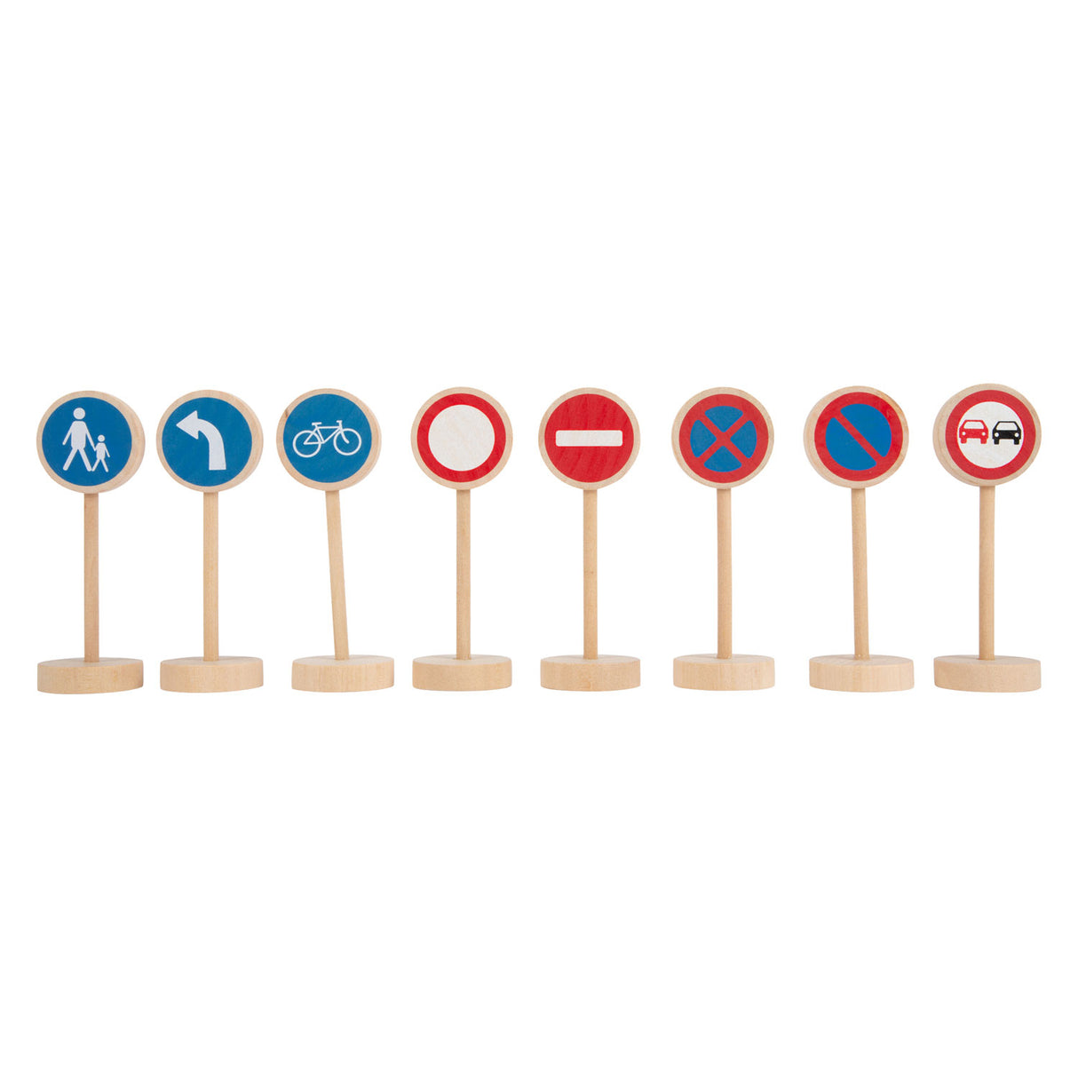 Small Foot - Mini-Verkehrsschild-Set aus Holz, 25-tlg.