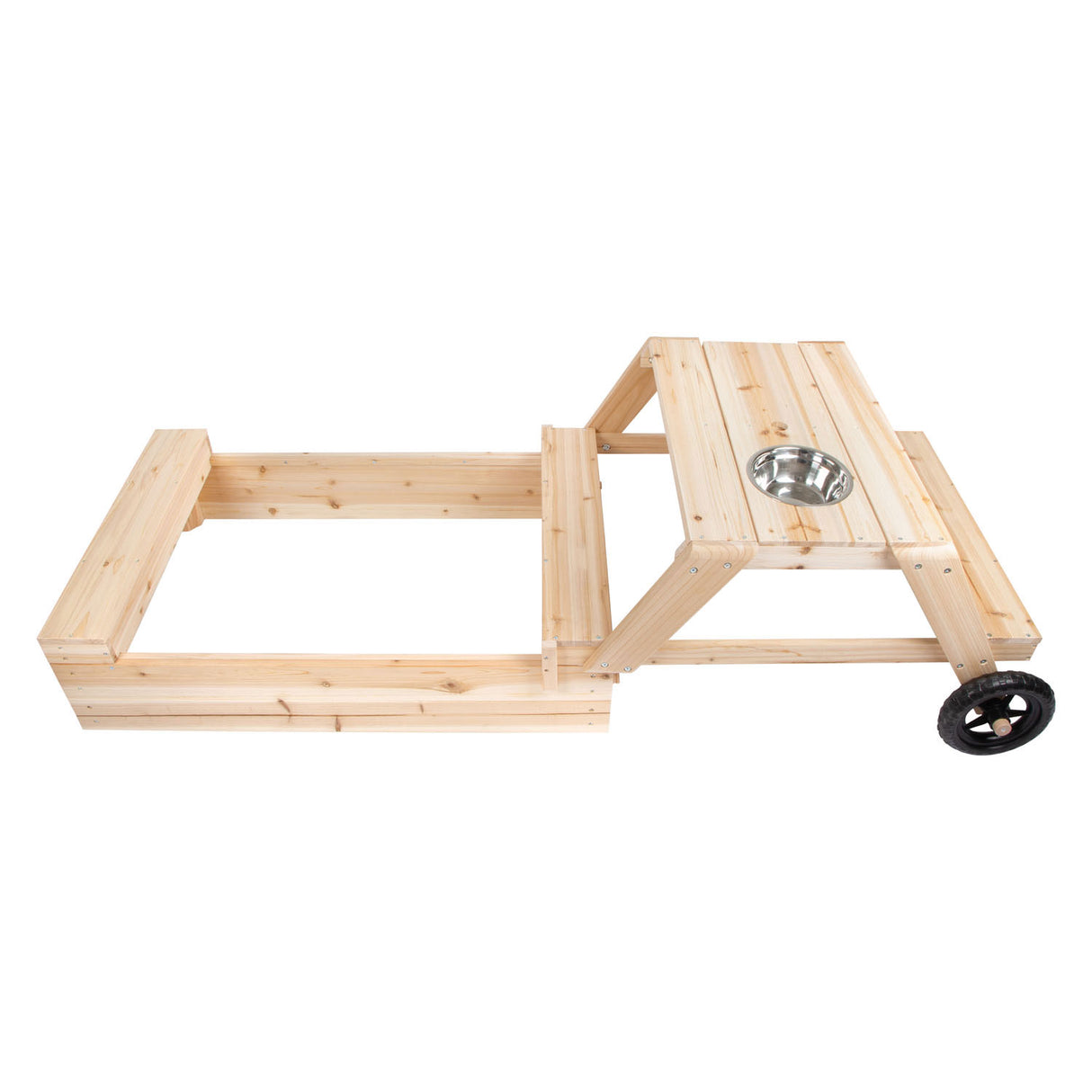Kleiner Fuß - Sandkasten mit Sitzbereich und mäßiger Tisch