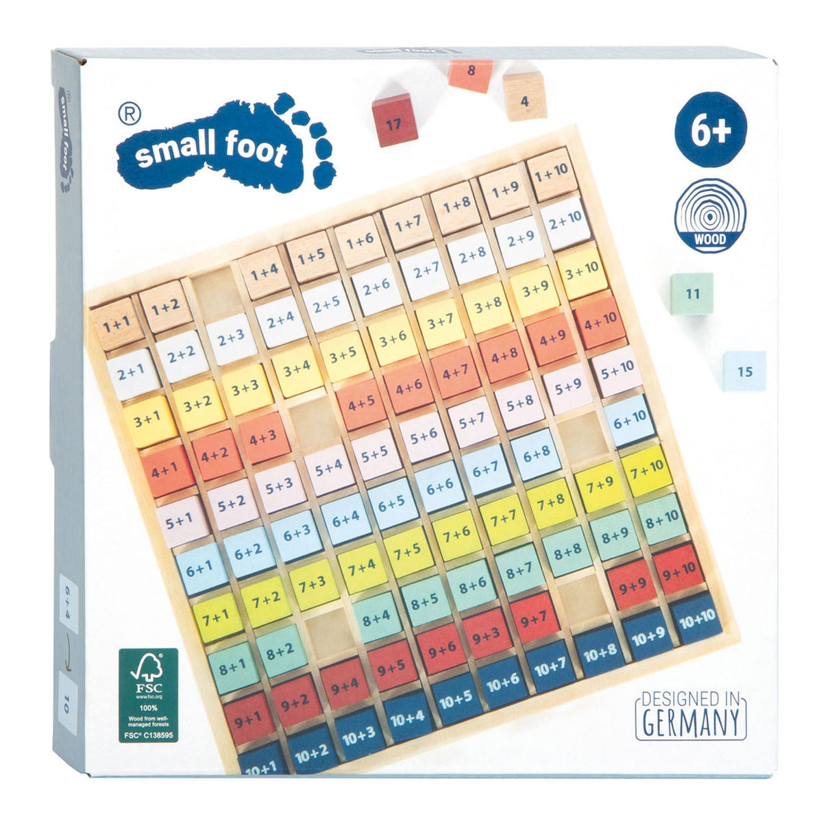 Small Foot - Farbrechentafel aus Holz, 100 Stück.