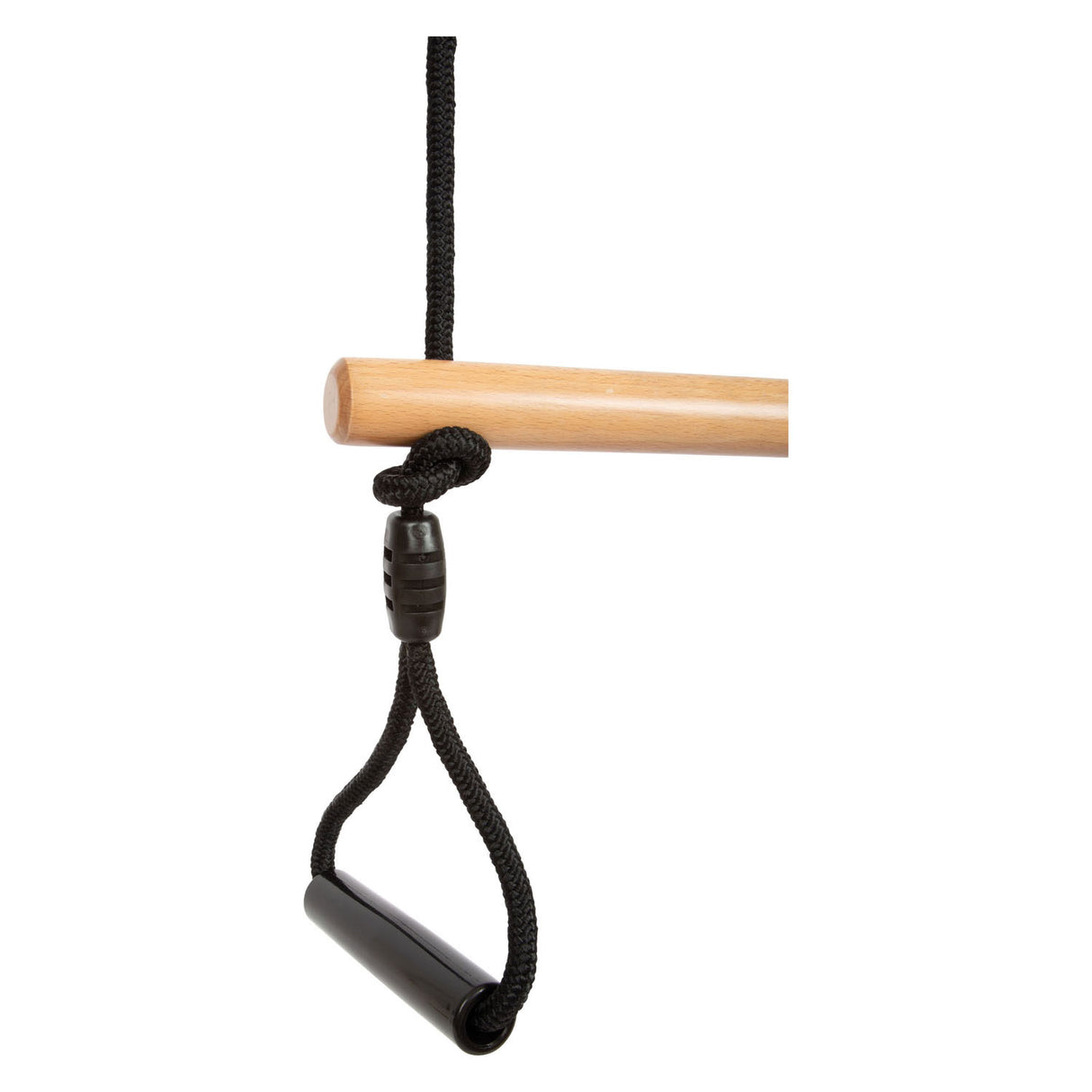 Kleiner Fuß - Holz -Trapezschwung mit Gymnastkreisen schwarze Linie