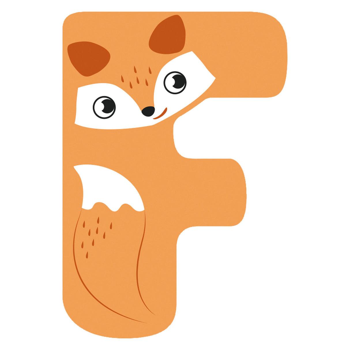 Kleiner Fuß - Holztier-Kinderbuchstabe - f