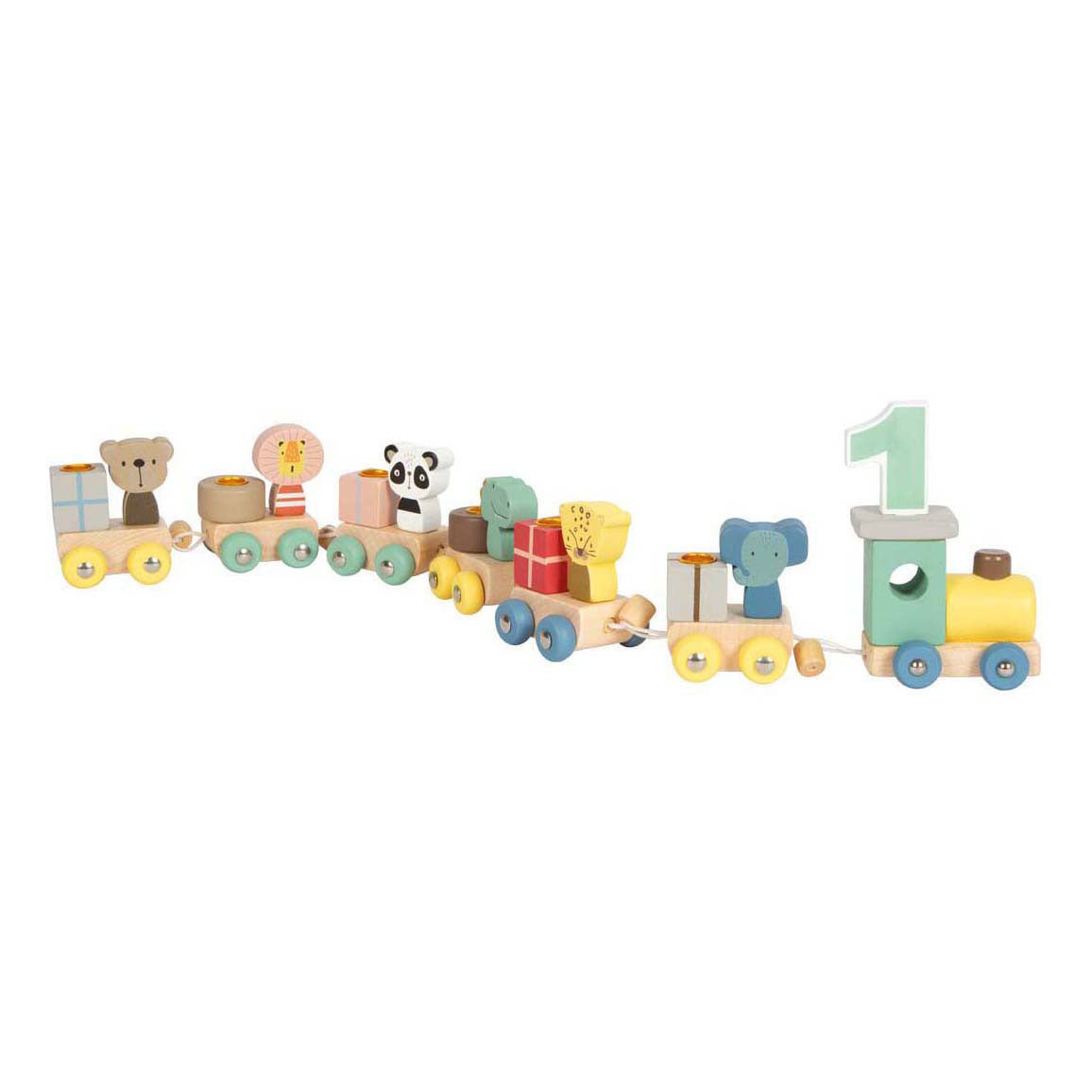 Small foot - hölzerner Geburtstagszug mit Tieren